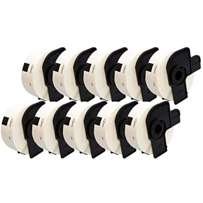Image of 10 x DK11201 29mm 90mm White Standard Address Labels (400 per Roll) compatible with Brother QL 500, 550, 560, 570, 580N, 650TD, 700, 720NW, 1050, 1060N
