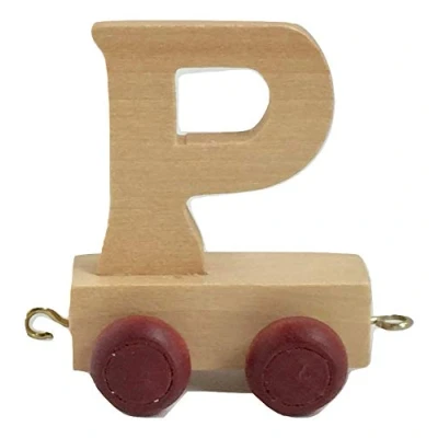 Image of Childrens Personalised Wooden Alphabet Letter Train A Z Name Set All Letters Available (Letter P)