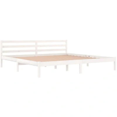 Image of vidaXL Bed Frame without Mattress Solid Wood Pine 200x200cm White