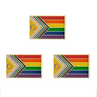 Image of Intersex Progress Pride Badge Lapel Pin Brooch 3pcs