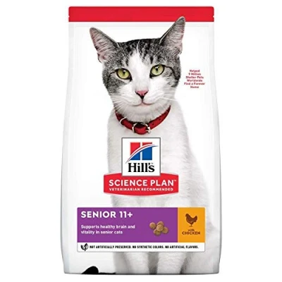 Image of Hills Science Plan Senior 11+ Chicken Dry Cat Food 1.5kg