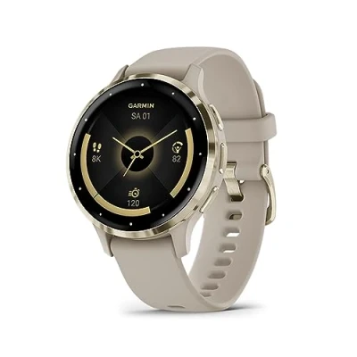 Image of Garmin [ Renewed ] Venu 3S (41mm), AMOLED GPS smaller sized Smartwatch, All day Advanced Health and Fitness Features,Voice Functionality, Music Storage,Up to 10 days battery life,French Grey (Renewed)