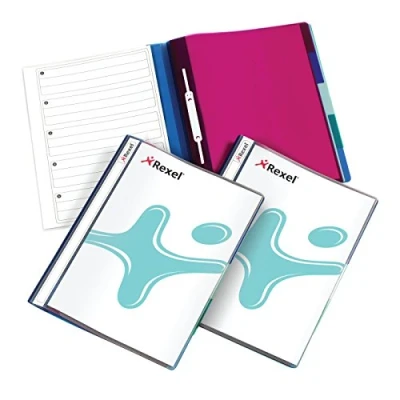 Image of Rexel A4 Five Part File with Colour Coded Tabs, 100 Sheet Capacity Clear