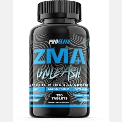 Image of ZMB6 120 Tablets Gluten Free Vegan Vitamin B6, Magnesium and Zinc Tablet Normal Muscle Function &amp; Energy Yielding Metabolism Growth Sleep Support PROELITE UK (120 Count (Pack of 1))