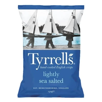 Image of Tyrrells Hand Cooked English Crisps Lightly Sea Salted (150g)