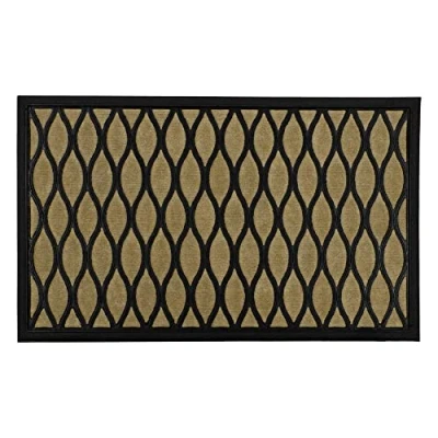 Image of JVL Vienna Rubber Backed Scraper Doormat, 45x75cm, Droplet