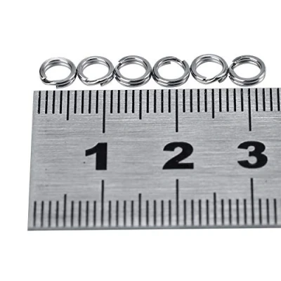 Image of Alomejor Fishing Split Rings Double Loop Lures Connector Tackle Kit for Accessory(100pcs5#)