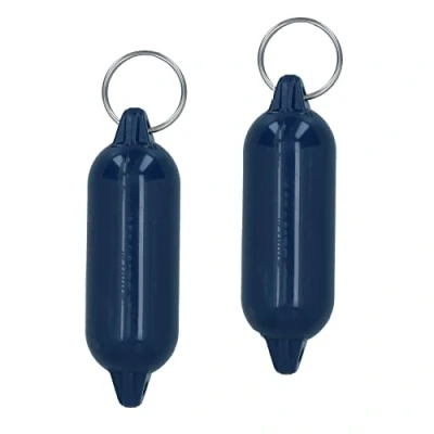 Image of AB Tools 2 Pack 10cm Floating Fender Keyring Key Float Boat Fishing Sailing Buoyant Ring