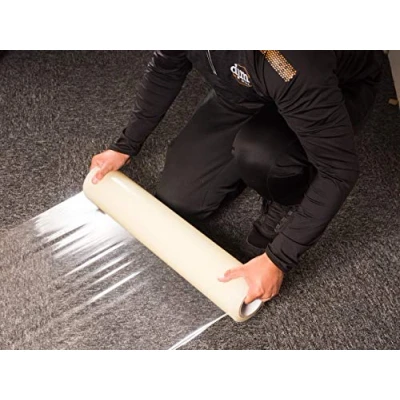 Image of DJM Direct Platinum Carpet Protector Film Self Adhesive 600mm x 25M or 100M (600 100m)
