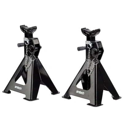 Image of Amtech Axle Stands, 2 Ton Jack Car Lift with Adjustable Height Options, Maximum Load Capacity of 4000kg (Set 2)