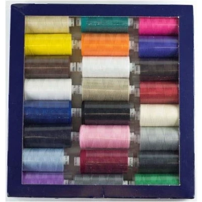 Image of Coats Moon Assorted Dark 120s Sewing Machine Polyester Thread Cotton 1,000 Yards