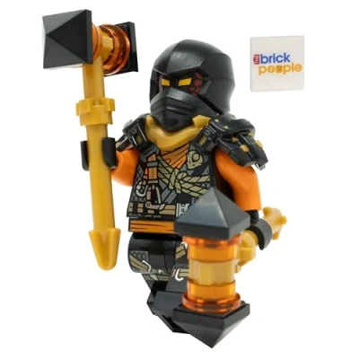 Image of LEGO Ninjago Dragons Rising Season 2: Cole Climber Minifigure with Battle Hammers
