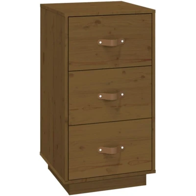 Image of vidaXL Bedside Cabinet Honey Brown 40x40x75 cm Solid Wood Pine