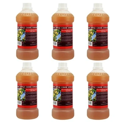 Image of Apple Cider Vinegar Tonic with &#039;Mother&#039; 1000ml Natural Raw Unfiltered Plastic Bottle 6 Pack