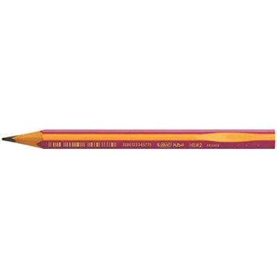 Image of BIC Kids Jumbo Triangular Learner Pencils Box of 12 Super Resistant Lead HB Graphite Extra Large Pink Barrels