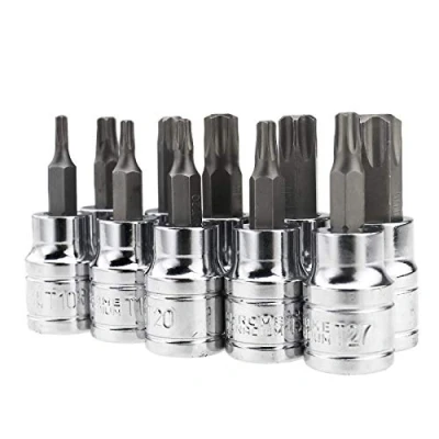 Image of OTOTEC 10Pcs 3/8&quot; Drive Torx Star Bit Socket Set Kit T10 T15 T20 T25 T27 T30 T40 T45 T50 T55