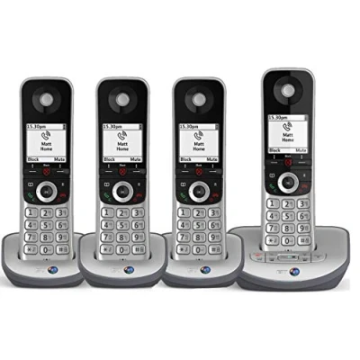 Image of BT Advanced Z Quad Digital Cordless Answerphone in Silver (Renewed)