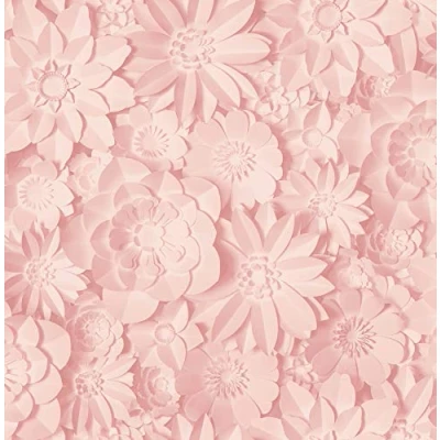 Image of Fine Décor 3D Floral Pink, One Size, 52.1 x 1005.8 cm