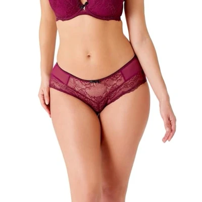 Image of Gossard Womens Superboost Lace Short Purple Polyamide Size Large