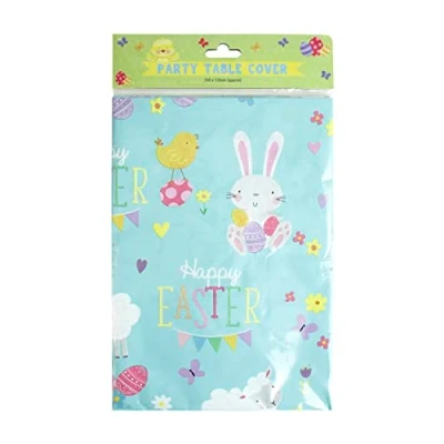 Image of Eurowrap Happy Easter Table Cover Bunnys Chick Sheep Partyware Tablecloth 180cm x 120cm