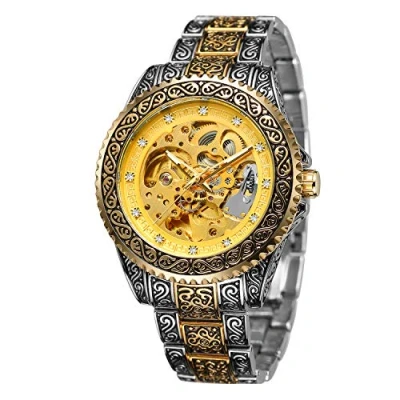 Image of FORSINING Mechanical Wrist Watch Waterproof Engraving Stainless Steel Skeleton Automatic Watches for Men
