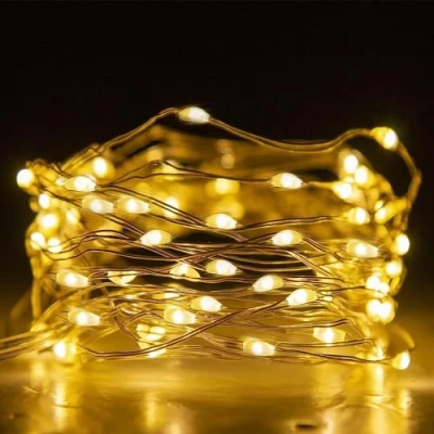 Image of SHATCHI 40 LED/4m Fairy String Lights Silver Wire Battery Operated Warm White LEDs Twinkle Waterproof for Bedroom, Christmas, Party, Wedding Outdoor Indoor Decoration