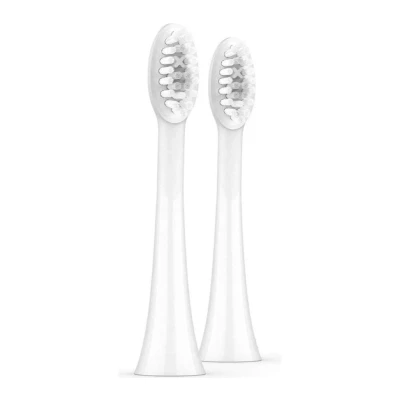Image of Ordo Replacement Sonic Electric Toothbrush Heads for Teeth Cleaning Plaque Removal Silicone Polishing Deep Clean Bristles Adults Pack of 2 White