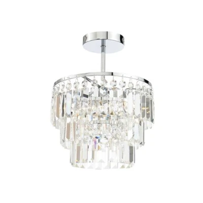 Image of Belle 3 Light Bathroom Ceiling Chrome IP44