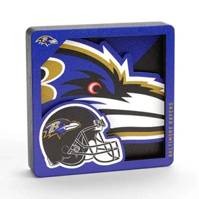Image of YouTheFan NFL Baltimore Ravens 3D Logo Series Magnets