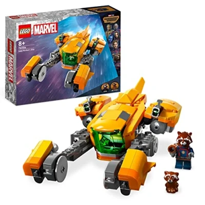Image of LEGO Marvel Baby Rocket&#039;s Ship Set, Guardians of the Galaxy Volume 3 Spaceship Building Toy for 8 Plus Year Old Boys and Girls, with Raccoon &amp; Super Hero Minifigures, Birthday Gift Kids 76254