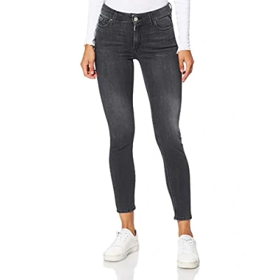 Image of REPLAY Women&#039;s WHW689 Luzien Black Power Stretch Jeans, 097 Dark Grey, 23W / 32L
