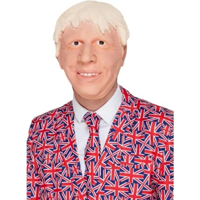 Image of Smiffys Posh Politician Mask Latex, Funny Fancy Dress, Dress Up Masks