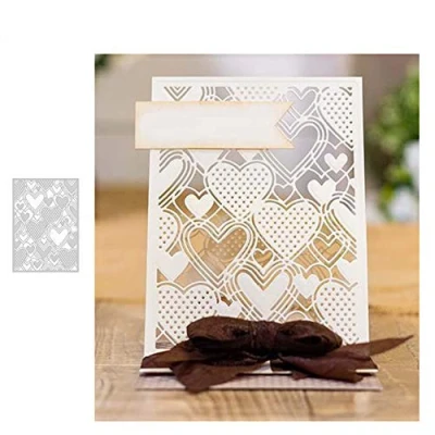 Image of Cutting Dies for Card Making, Gemini_mall® Love Heart Metal DIY Scrapbooking Embossing Paper Cards Photo Album Craft Decor Stencil Greeting Cards/Invitation Decoration