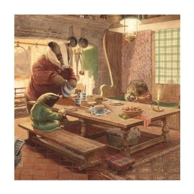 Image of Wind in the Willows Badger&#039;s Kitchen Chris Dunn Blank All Occasion Card