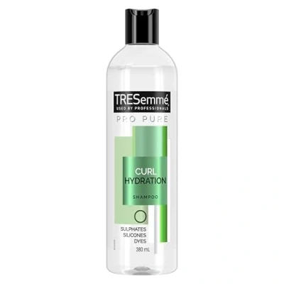 Image of TRESemmé Pro Pure Curl Hydration Shampoo silicone, dye, sulphate free for curly hair 380 ml