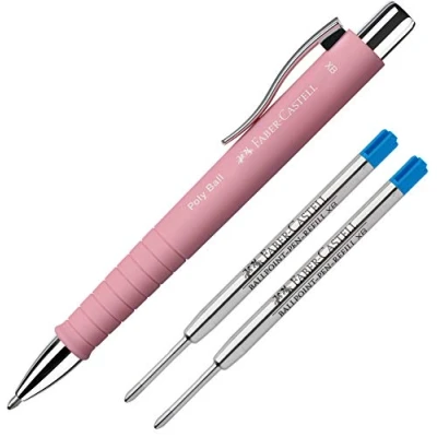Image of Faber Castell Poly Ball XB ballpoint pen with 2 matching refills