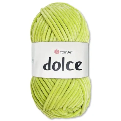 Image of Frida&#039;s Wollhaus YarnArt 100 g Dolce Chenille Wool Yarn Knitting Crochet Amigurumi 64 Colours (799 Kiwi)