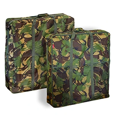 Image of Deluxe Large Camo DPM Carp Fishing Bedchair Storage Holdall Bag + 2 Mesh Pockets