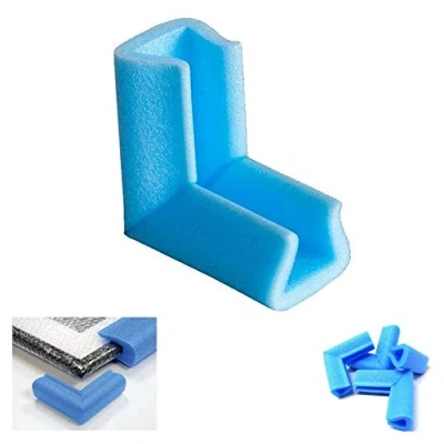 Image of Wellpack Europe Foam Edge Corner Protectors Protection (Blue (Pack 4), 35 45mm x 100mm)