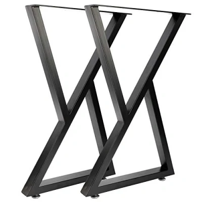 Image of Homtone 71cm Metal table Legs, 2PCS Industry Rustic Furniture Decory Heavy Duty Carbon Steel Legs for DIY Projects (X Shape Height x 45cm Width)