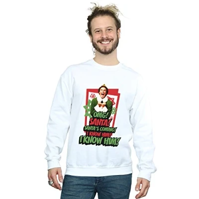Image of Elf Men&#039;s Buddy Logo Sweatshirt Large White