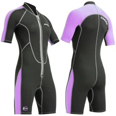 Image of Cressi Lido Lady Shorty Wetsuit Women&#039;s for Snorkelling, Swimming and Water Sports, in 2mm Ultra Stretch Neoprene