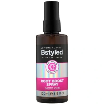 Image of Jerome Russell BStyled Root Boost Spray Volumising for Lift &amp; Shine, Heat Protection Hair with Bond Building Technology, Vegan Friendly Care, 100ml