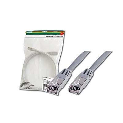 Image of DIGITUS Premium Cat 5e SF UTP networking cable 3 m Cat5e SF/UTP (S FTP) Grey, m, Patch PVC