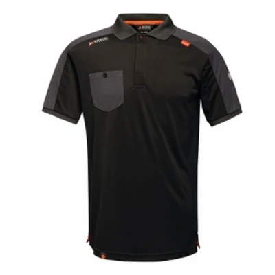 Image of Regatta Mens Offensive Wicking Polo Shirt Black Size Large