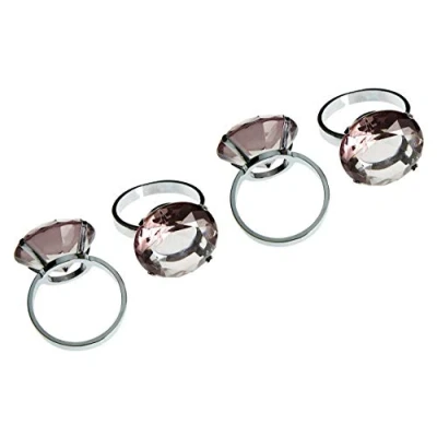 Image of Premier Housewares Diamante Napkin Rings Smoke Grey, Set of 4