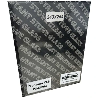 Image of Chimsoc Replacement Stove Glass Yeoman CL5 (343mm x 264mm Rectangular)