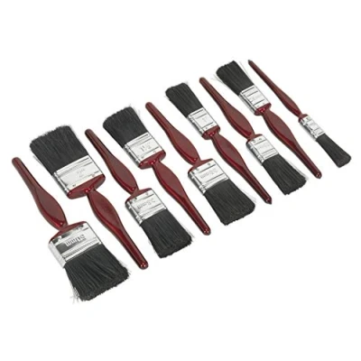 Image of Sealey Pure Bristle Paint Brush Set 9pc