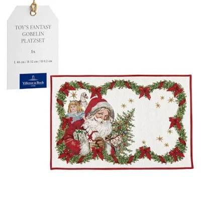 Image of Villeroy &amp; Boch Toy&#039;s Fantasy Tapestry placemat, Santa pattern, multicoloured, 32 x 48 cm, cotton, machine washable