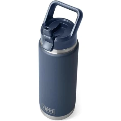 Image of YETI Rambler C Straw Bottle, Stainless Steel Vacuum Insulated Bottle with Cap, Navy, 26 oz (769 ml)